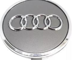 Tapa De Aro Audi 6.1 Cm Gris Con Cromo A5 A6 Q3 Q7 Q8 Tt